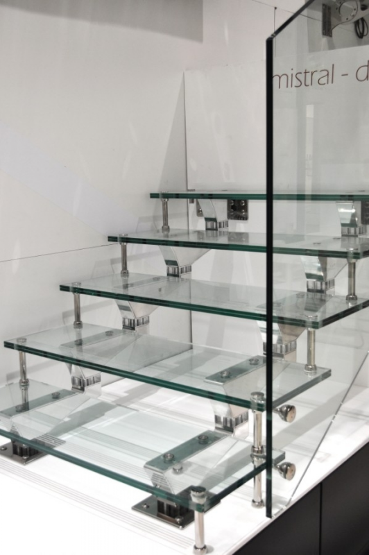 scala alluminio vetro componibile