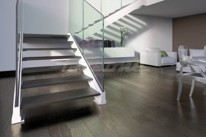 Escaliers aluminium verre Ninfa Scala