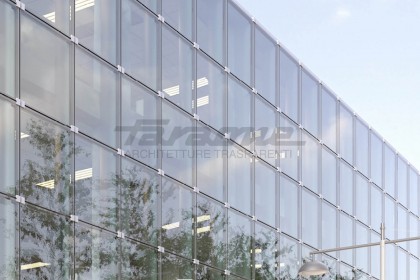 Facciate sospese di vetro e alluminio Klima