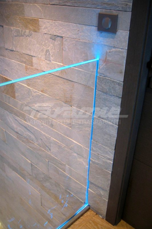 Garde-corps verre aluminium Ninfa LED
