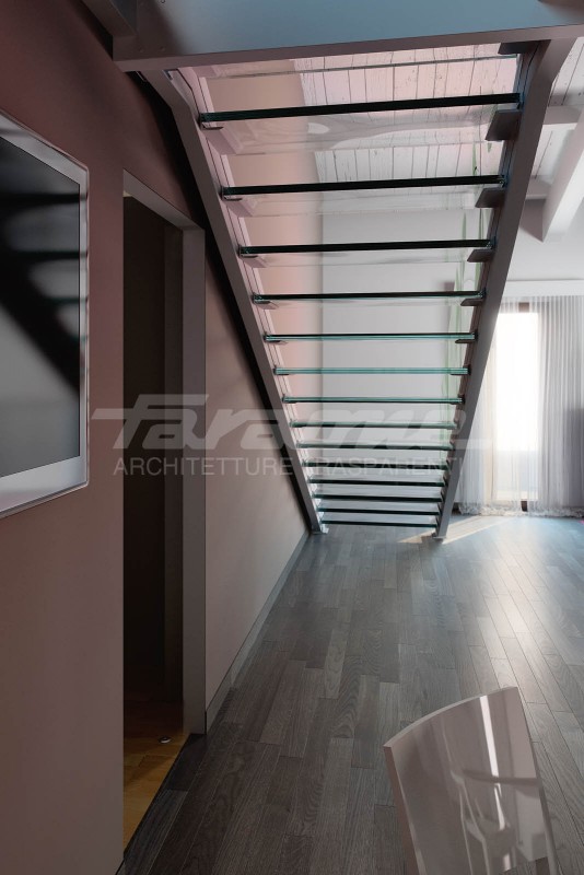 Escaliers aluminium verre Ninfa Scala