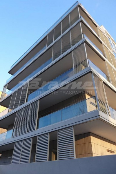 Balaustre alluminio vetro Ninfa balcone