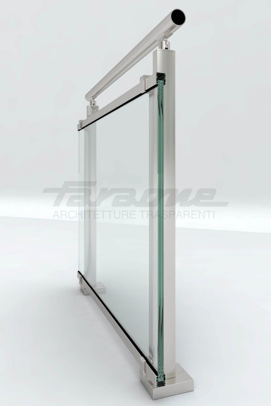 balaustre alluminio vetro Maior Colors Plus