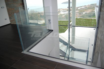 balaustre alluminio vetro Ninfa Scala