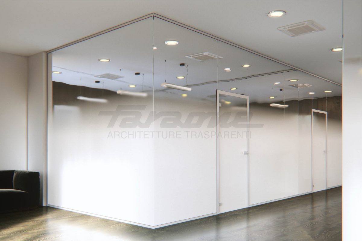 alluminium and glass Doors and glass partitions