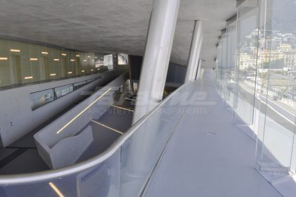 Parapetti Balaustre Ninfa alluminio vetro Stazione marittima Salerno